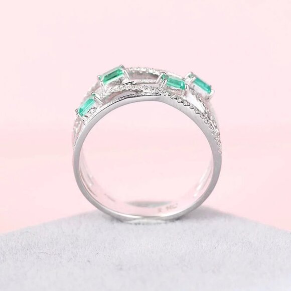 🎊Fashion Cross Multi Layer Romantic Gems Zircon Rings for Women, EVGG1300 - Picture 6 of 6